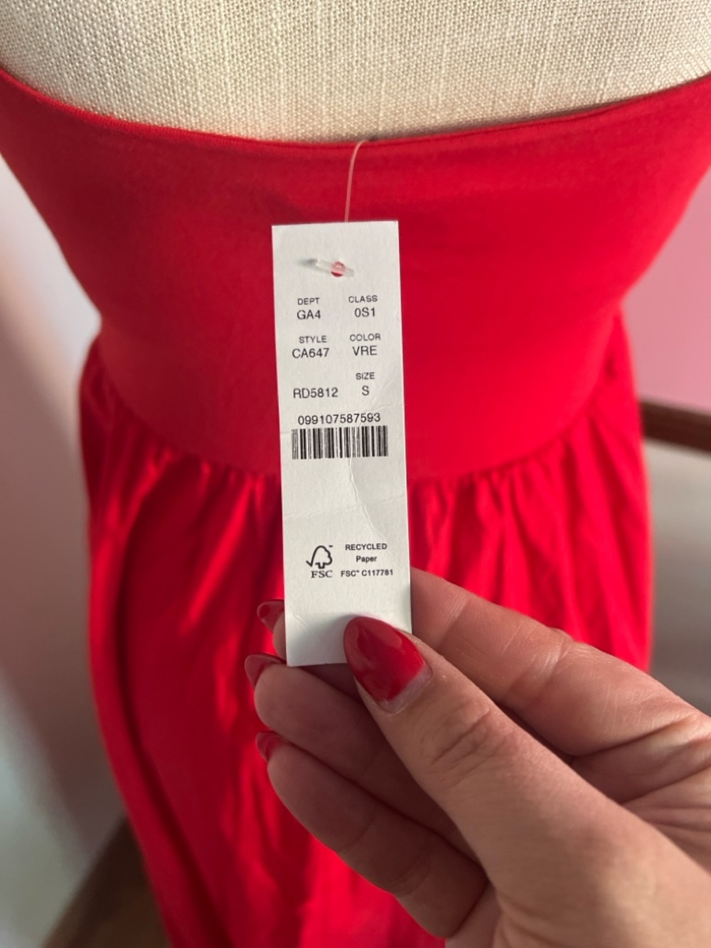 Red J Crew Summer Midi Dress - Picture 5 of 8